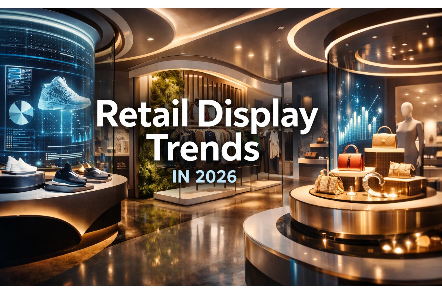Retail display trends in 2026 article cover image from Elite Fixtures